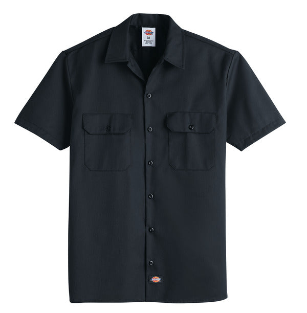 Dickies Men's Short-Sleeve Traditional Work Shirt - Black-eSafety Supplies, Inc