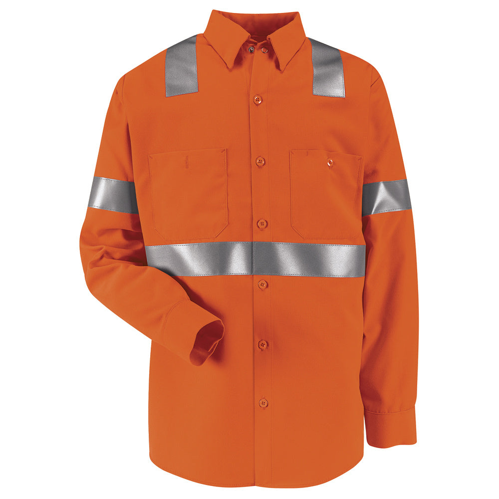 Red Kap Hi-Visibility Work Shirt - Class 2 Level 2 SS14 - Fluorescent Orange-eSafety Supplies, Inc