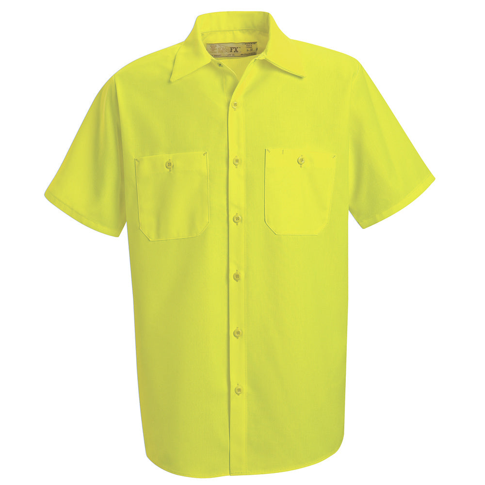 Red Kap Enhanced Visibility Work Shirt SS24 - Fluorescent Yellow / Green-eSafety Supplies, Inc