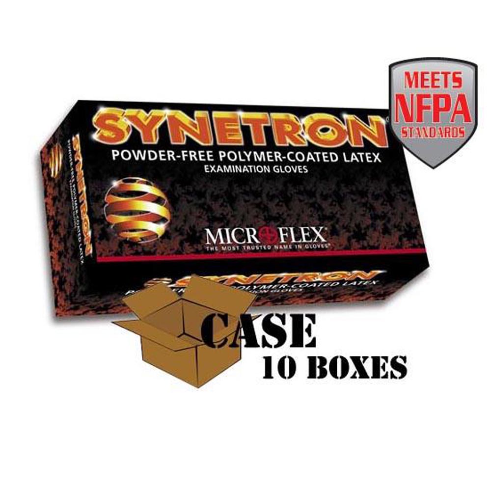 Microflex - Synetron Polymer-Coated Latex Examination Gloves - Case-eSafety Supplies, Inc