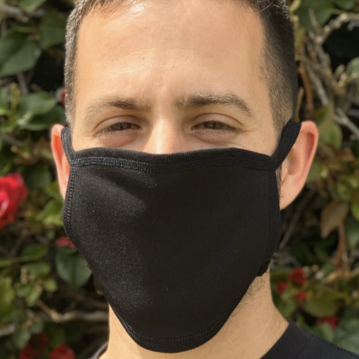 Reusable, Washable, & Cotton Face Mask - Black - Adult-eSafety Supplies, Inc
