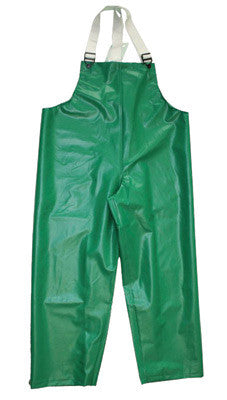 Tingley Large Green Safetyflex 17 mil PVC And Polyester Rain Bib Overalls With Hook And Loop Closure-eSafety Supplies, Inc