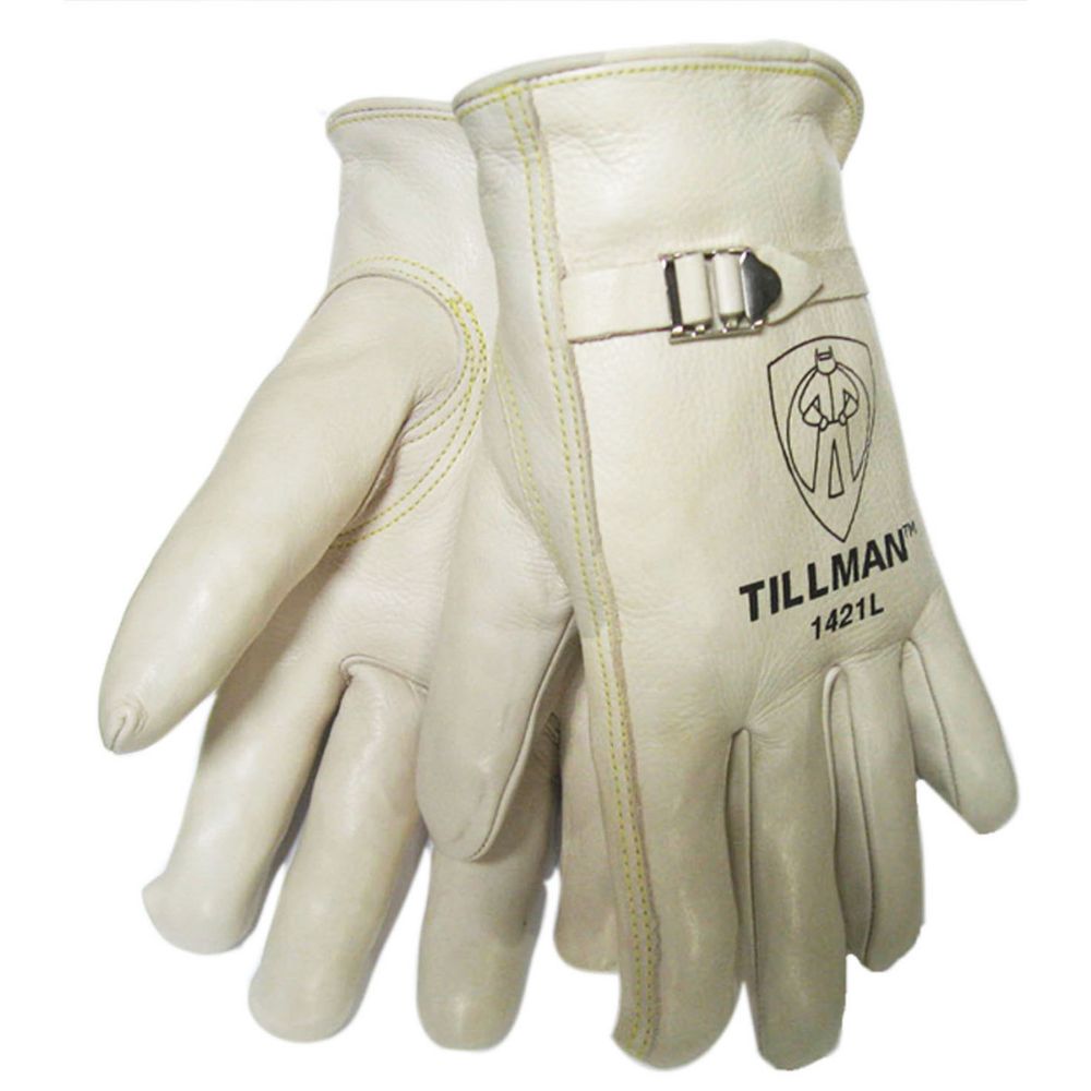 Tillman White Leather Premium Unlined Drivers Gloves-eSafety Supplies, Inc
