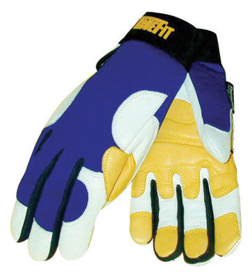 Tillman Large Gold And Pearl TrueFit Ultra Top Grain Goatskin Thinsulate Lined Cold Weather Gloves With Double Thumb, Elastic Cuff, Hook And Loop Closure, Rough Side Out-eSafety Supplies, Inc