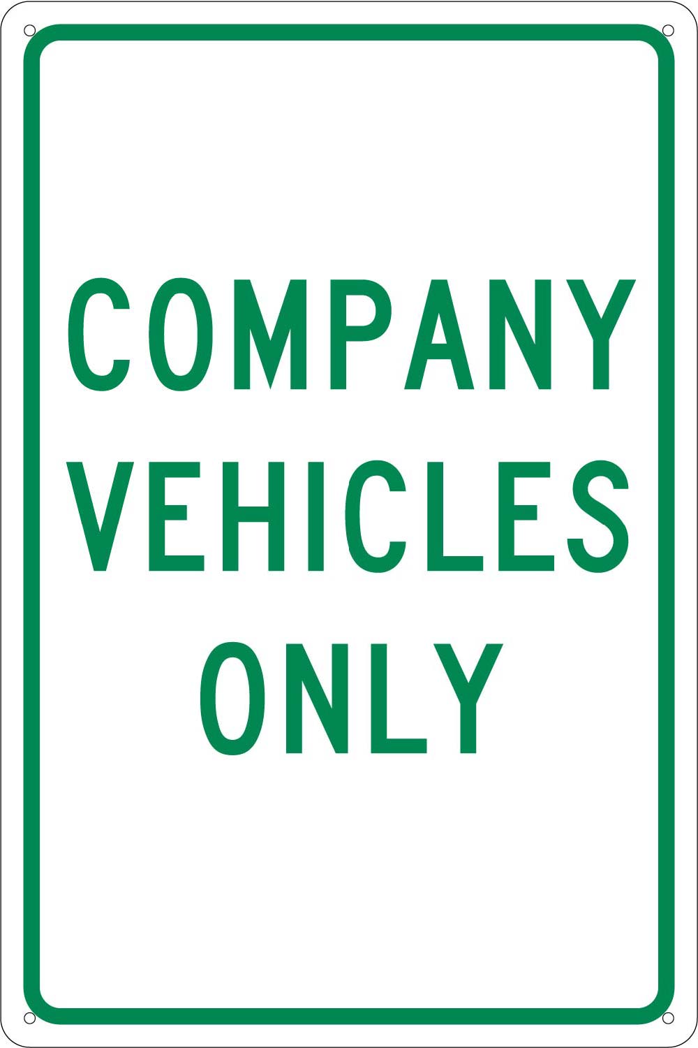 Company Vehicles Only Sign-eSafety Supplies, Inc