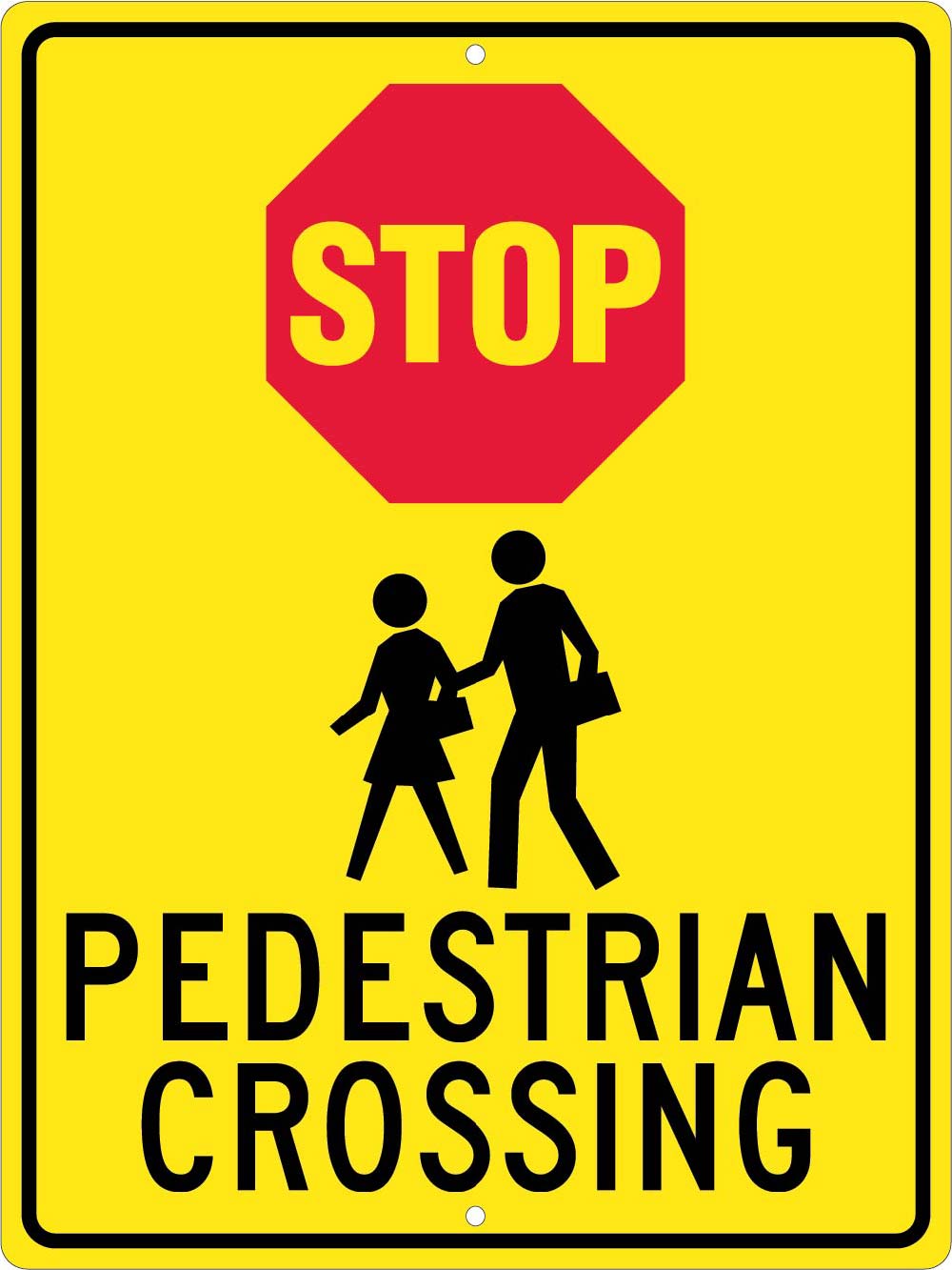 Stop Pedestrian Crossing Sign-eSafety Supplies, Inc