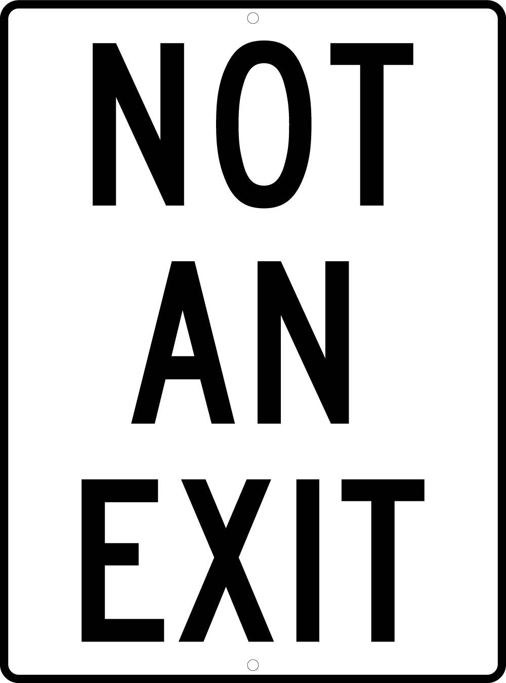 Not An Exit Sign-eSafety Supplies, Inc