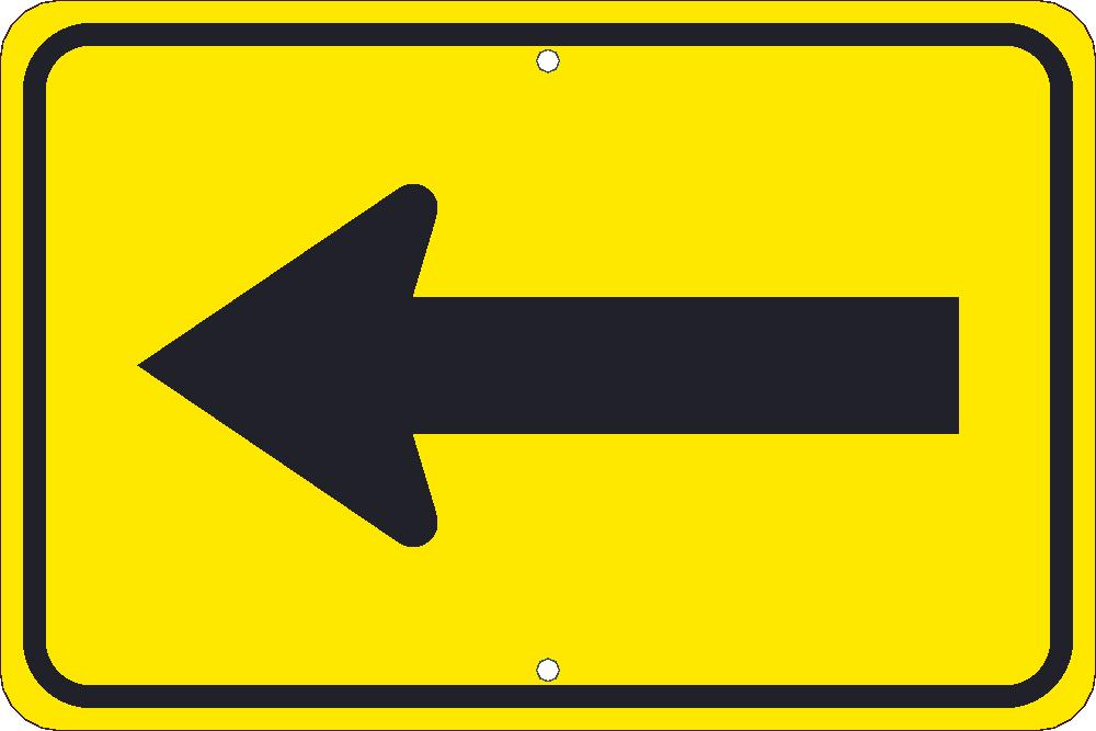 (Large Arrow One Direction Graphic) Sign, 12X18, .080 Hip Ref Alum - T