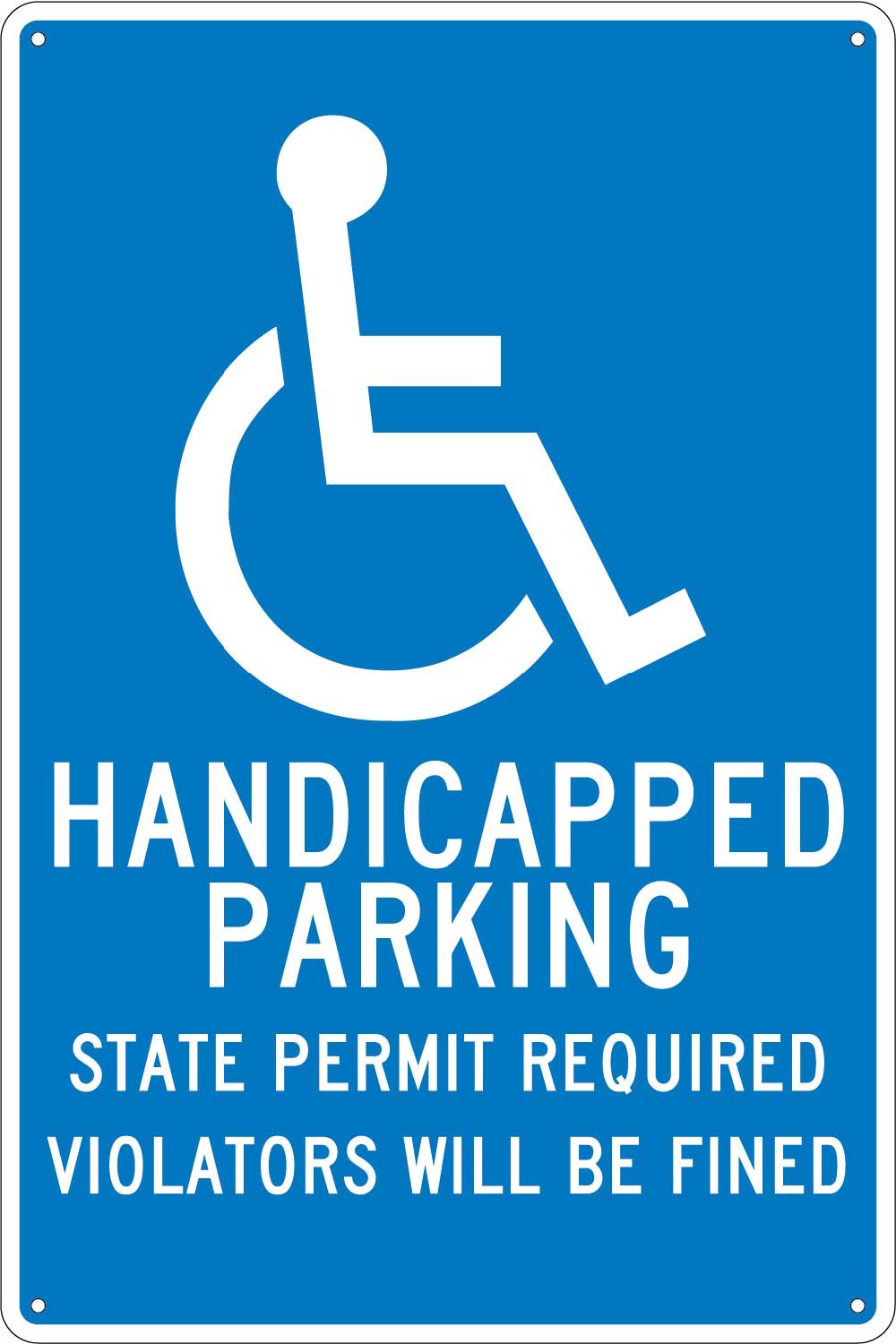 Handicapped Parking Permit Required Sign-eSafety Supplies, Inc