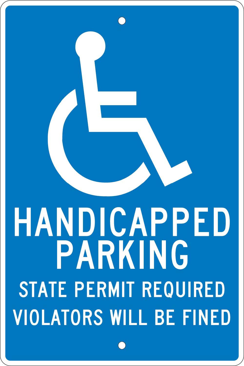 Handicapped Parking Permit Required Sign-eSafety Supplies, Inc