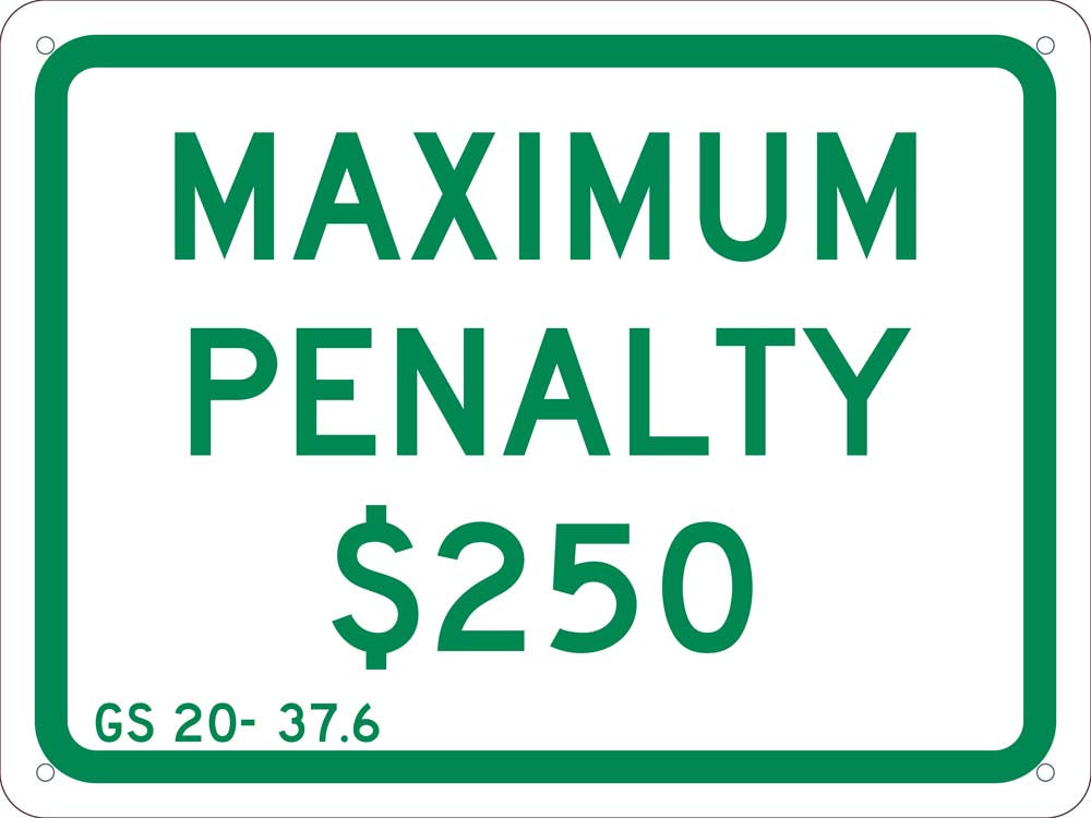 State Handicapped Parking Plaque $250 Fine Minimum-eSafety Supplies, Inc