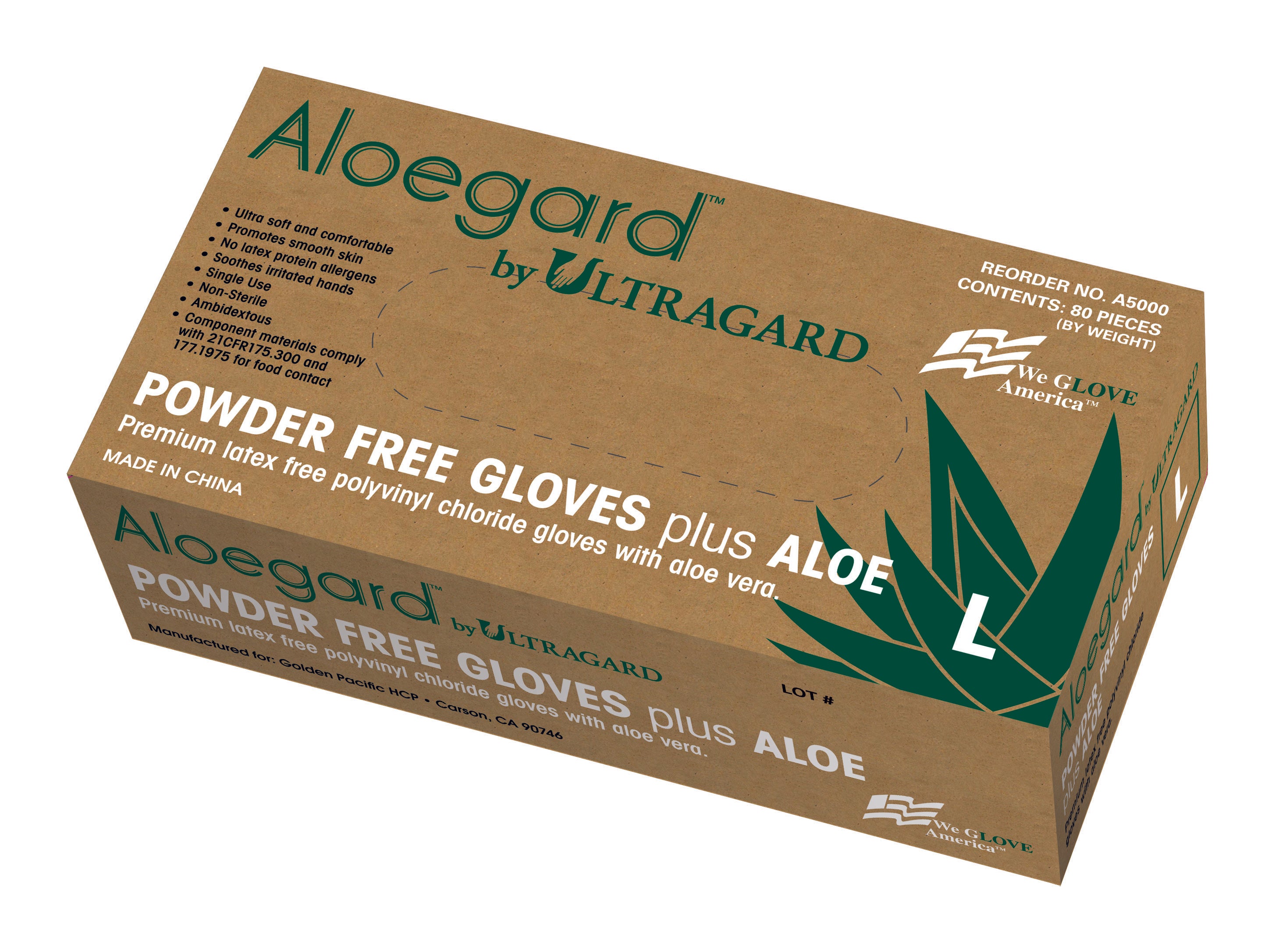 Aloegard by Ultragard - Synthetic Vinyl Gloves with Aloe- Box-eSafety Supplies, Inc