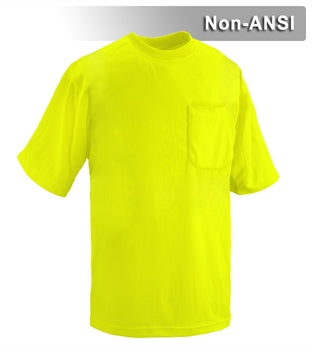 Safety Shirt: Hi Vis Pocket Shirt: Birdseye Knit:Non-ANSI-eSafety Supplies, Inc