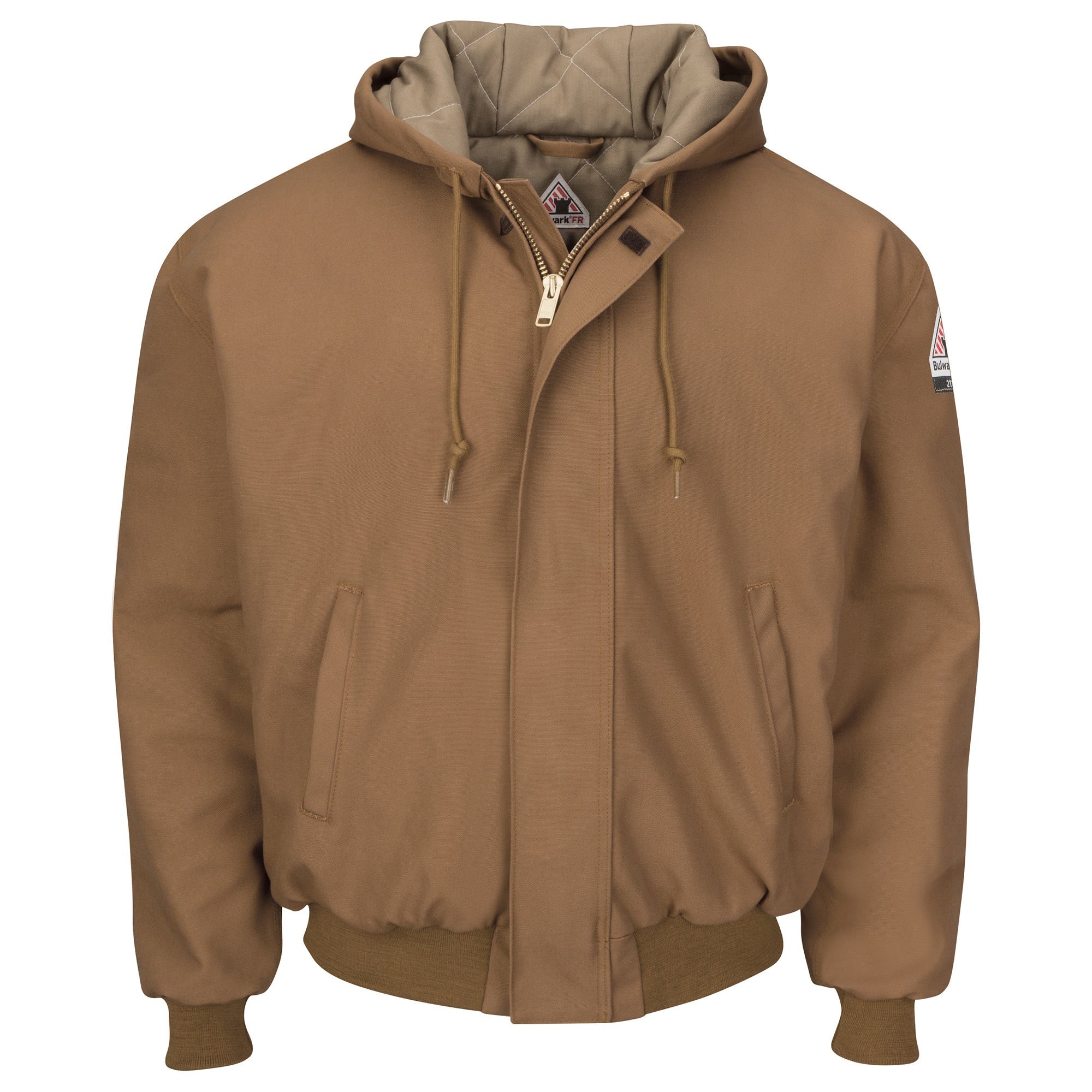 Brown Duck Lined Bomber Jacket CAT 3 - JLB6BD-eSafety Supplies, Inc