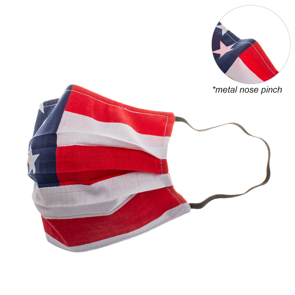 V-Masks Reusable Personal Mask American Flag Pattern (1-Mask)-eSafety Supplies, Inc