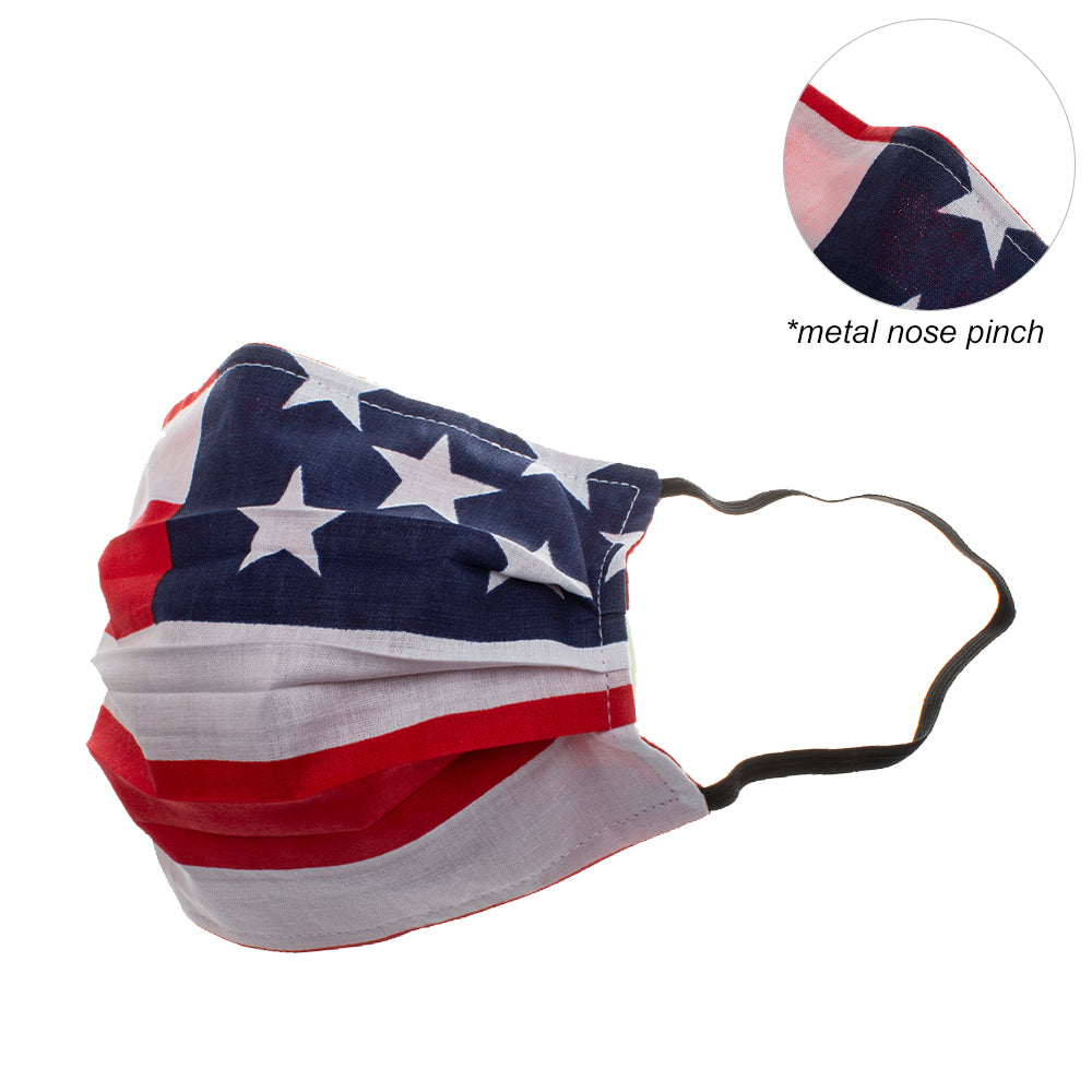V-Masks Reusable Personal Mask American Flag Pattern (1-Mask)-eSafety Supplies, Inc