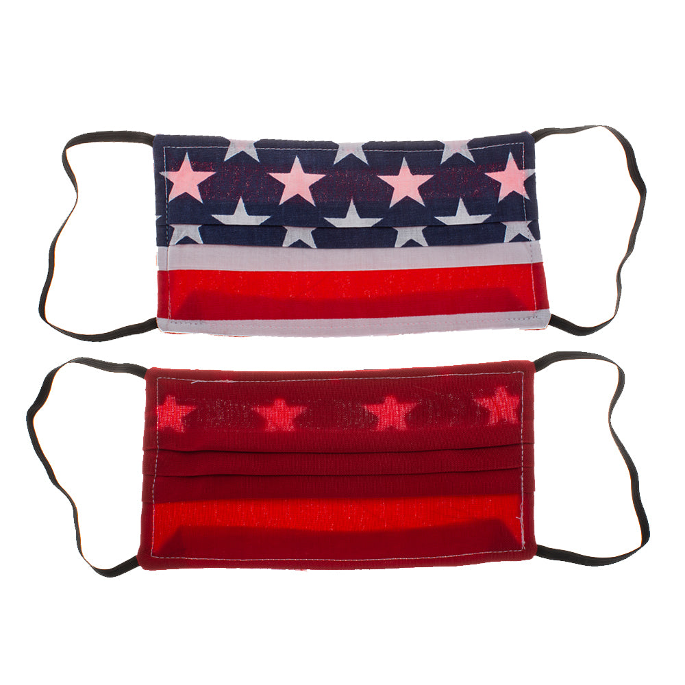 V-Masks Reusable Personal Mask American Flag Pattern (1-Mask)-eSafety Supplies, Inc