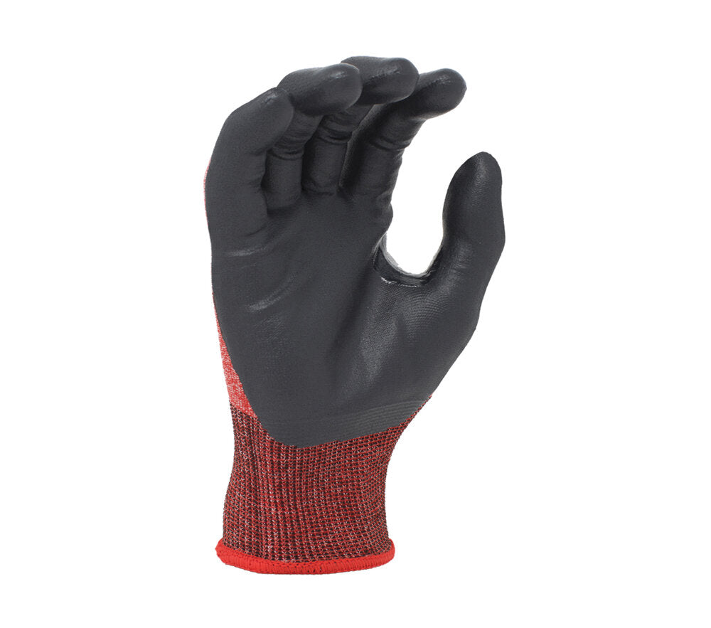 Task Gloves: Versus Plus® - 18G Red Falstone® shell, Soft-Foam Nitrile palm coated, Reinforced Thumb Crotch, ANSI A4, Touchscreen compatible - Dozen