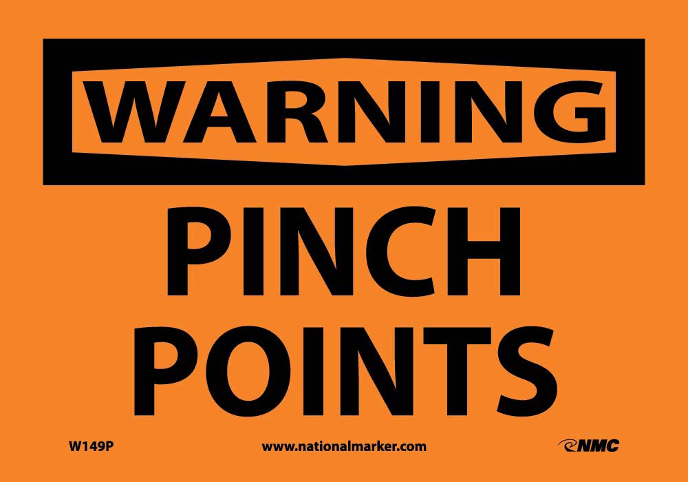 Warning Pinch Points Sign-eSafety Supplies, Inc