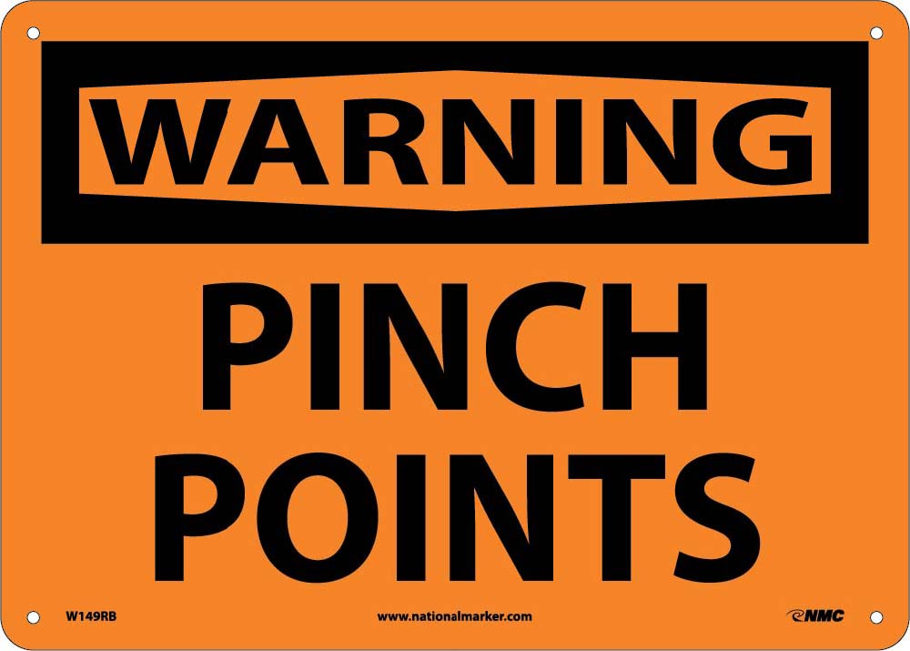 Warning Pinch Points Sign-eSafety Supplies, Inc