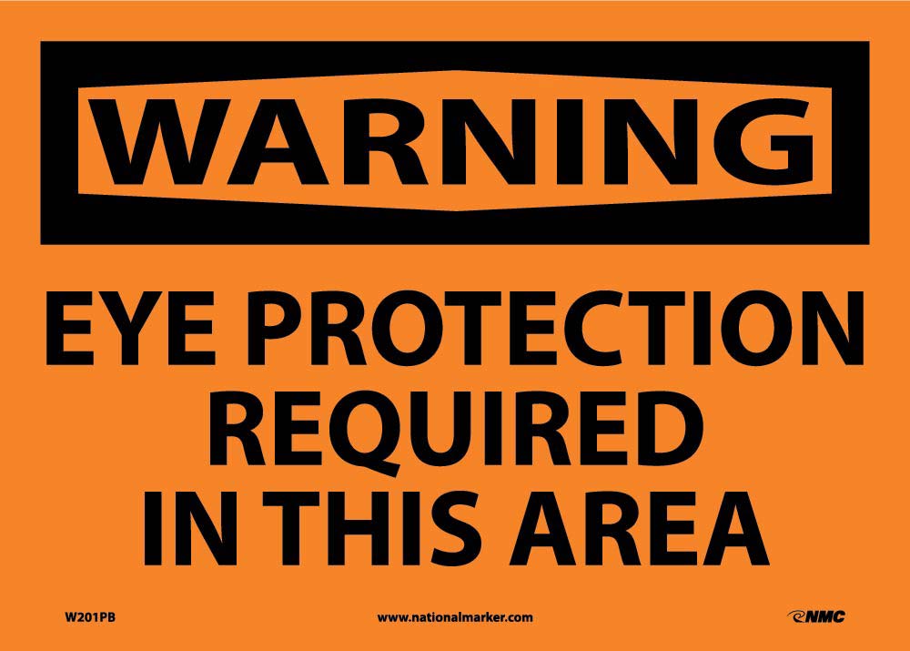 Warning Eye Protection Required In This Area Sign-eSafety Supplies, Inc