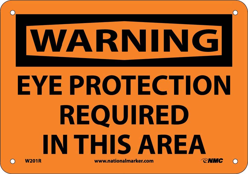 Warning Eye Protection Required In This Area Sign-eSafety Supplies, Inc