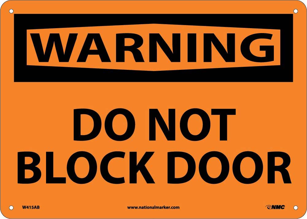 Do Not Block Door Sign-eSafety Supplies, Inc