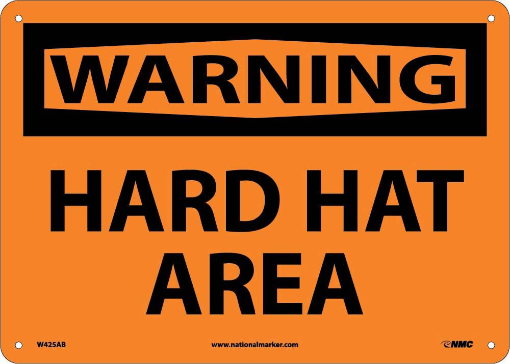 Warning Hard Hat Area Sign-eSafety Supplies, Inc