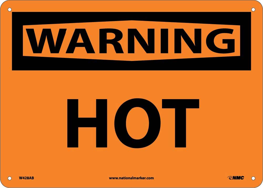 Warning Hot Sign-eSafety Supplies, Inc