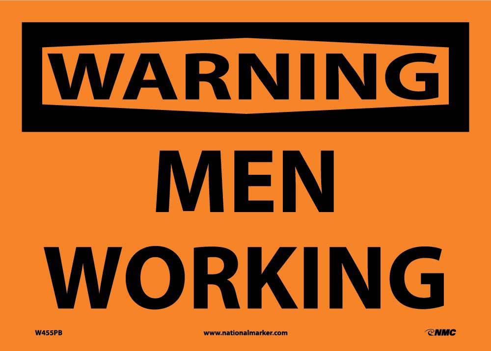 Warning Men Working Sign-eSafety Supplies, Inc