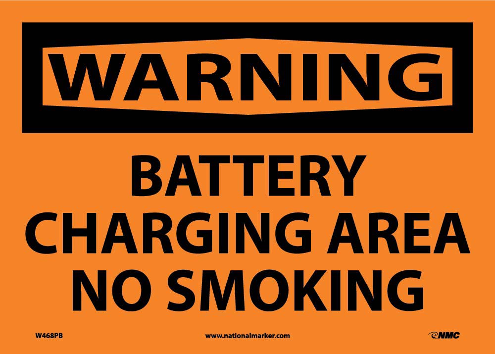 Warning Battery Charging Area No Smoking Sign-eSafety Supplies, Inc