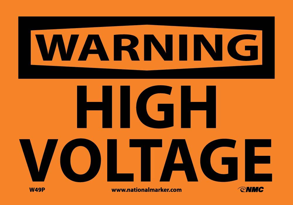 Warning High Voltage Sign-eSafety Supplies, Inc