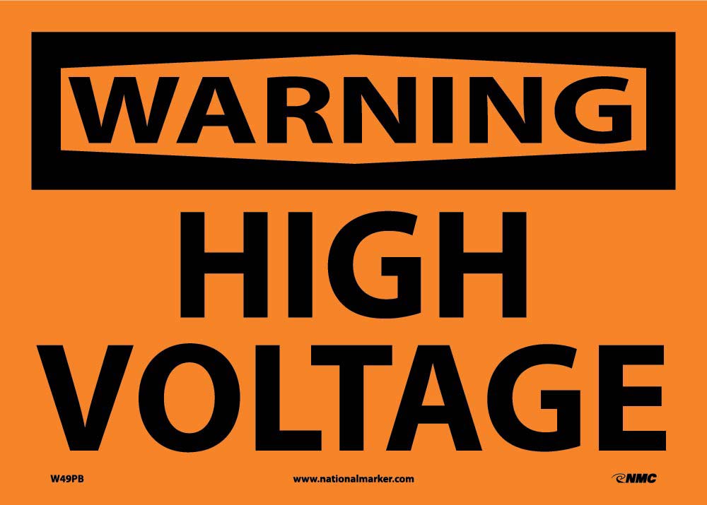Warning High Voltage Sign-eSafety Supplies, Inc