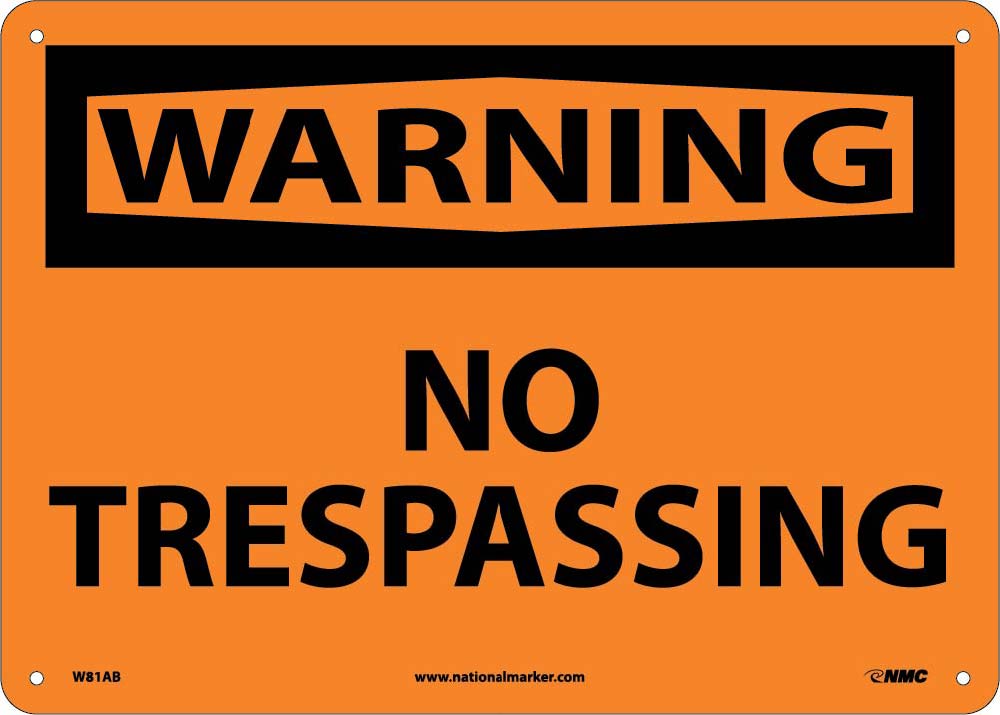 Warning No Trespassing Sign-eSafety Supplies, Inc