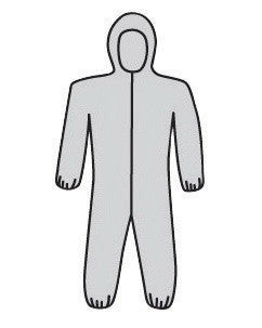 West Chester 4X Gray PosiWear M3 5-Layer SSMS Polypropylene Disposable Breathable Advantage Coveralls With Front Zipper Closure, Elastic Waistband, Attached Hood, Elastic Ankles And Elastic Wrists-eSafety Supplies, Inc