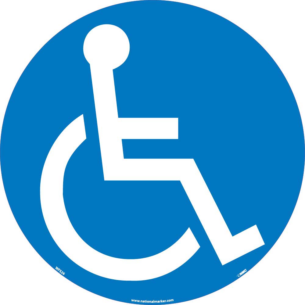 Handicapped Symbol Walk On Floor Sign-eSafety Supplies, Inc