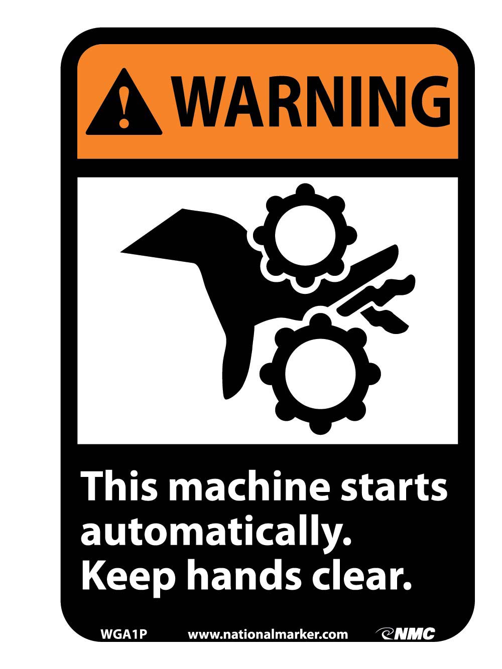 Warning This Machine Starts Automatically Sign-eSafety Supplies, Inc