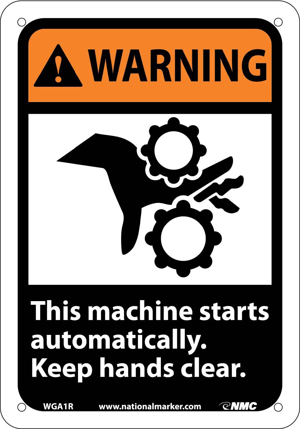 Warning This Machine Starts Automatically Sign-eSafety Supplies, Inc