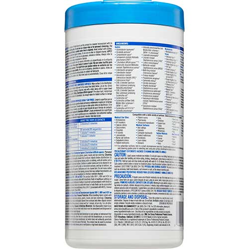 Clorox Healthcare® Bleach Germicidal Wipes Canister (Case of 6)-eSafety Supplies, Inc