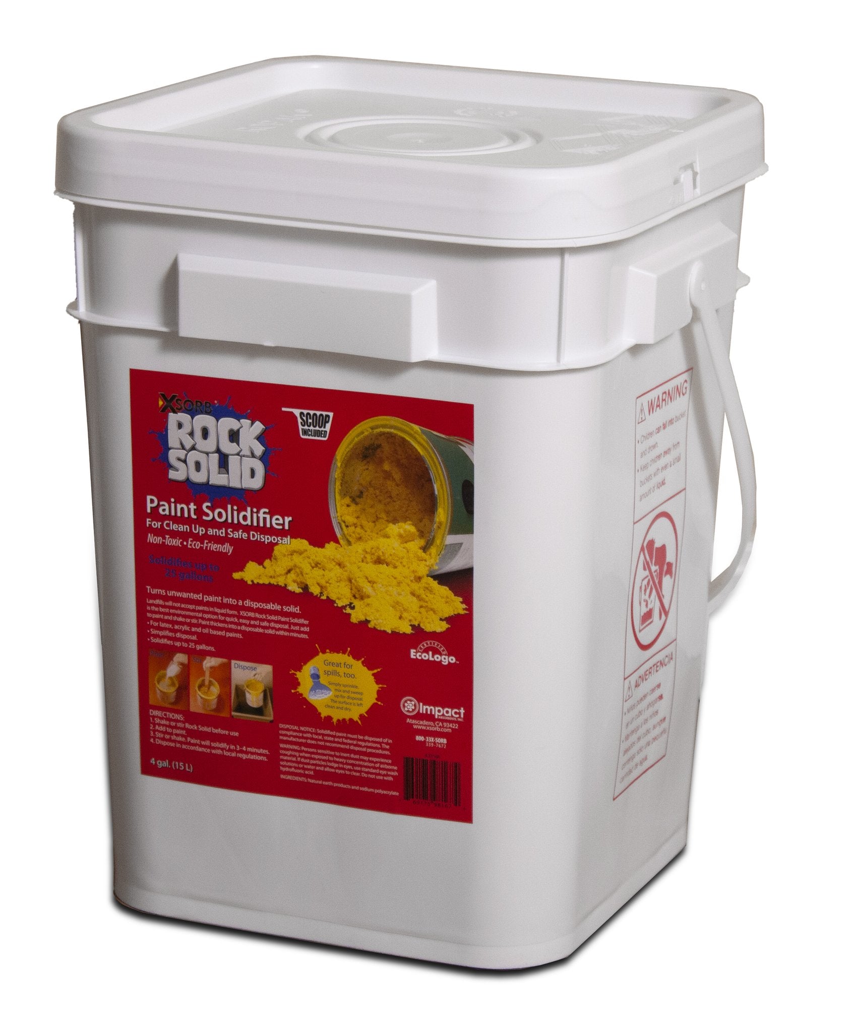 XSORB Rock Solid Paint Hardener Pail 4 gal. with Scoop - 1 PAIL-eSafety Supplies, Inc