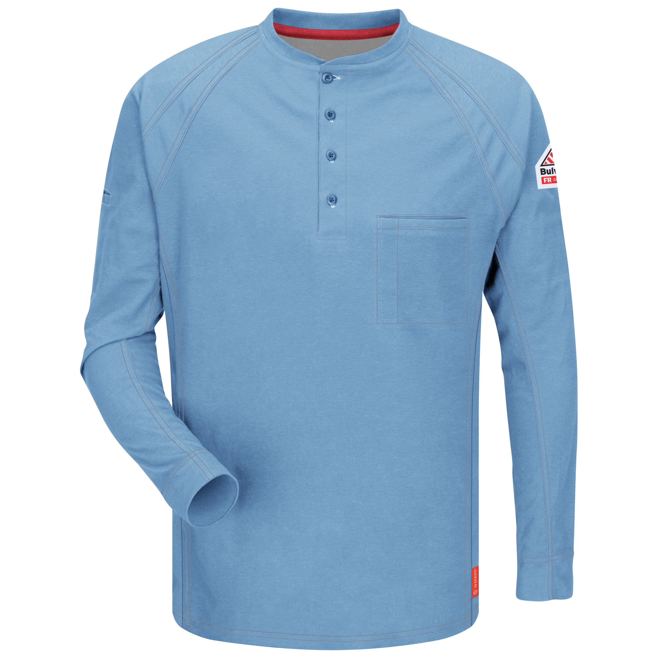 iQ Series® Comfort Knit Men's FR Henley QT20 - Blue-eSafety Supplies, Inc