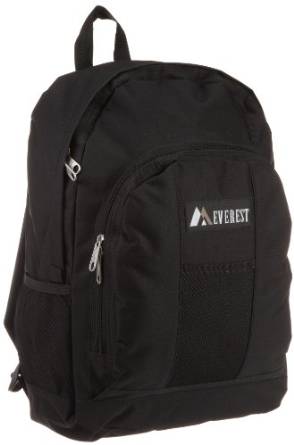 Everest Luggage Backpack with Front and Side Pockets - Black-eSafety Supplies, Inc