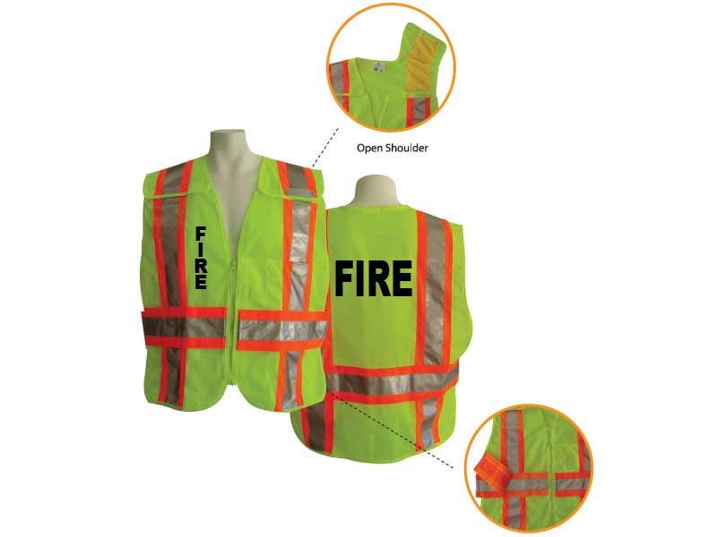 5-Point Breakaway Mesh Safety Vest - Fire Rated-eSafety Supplies, Inc