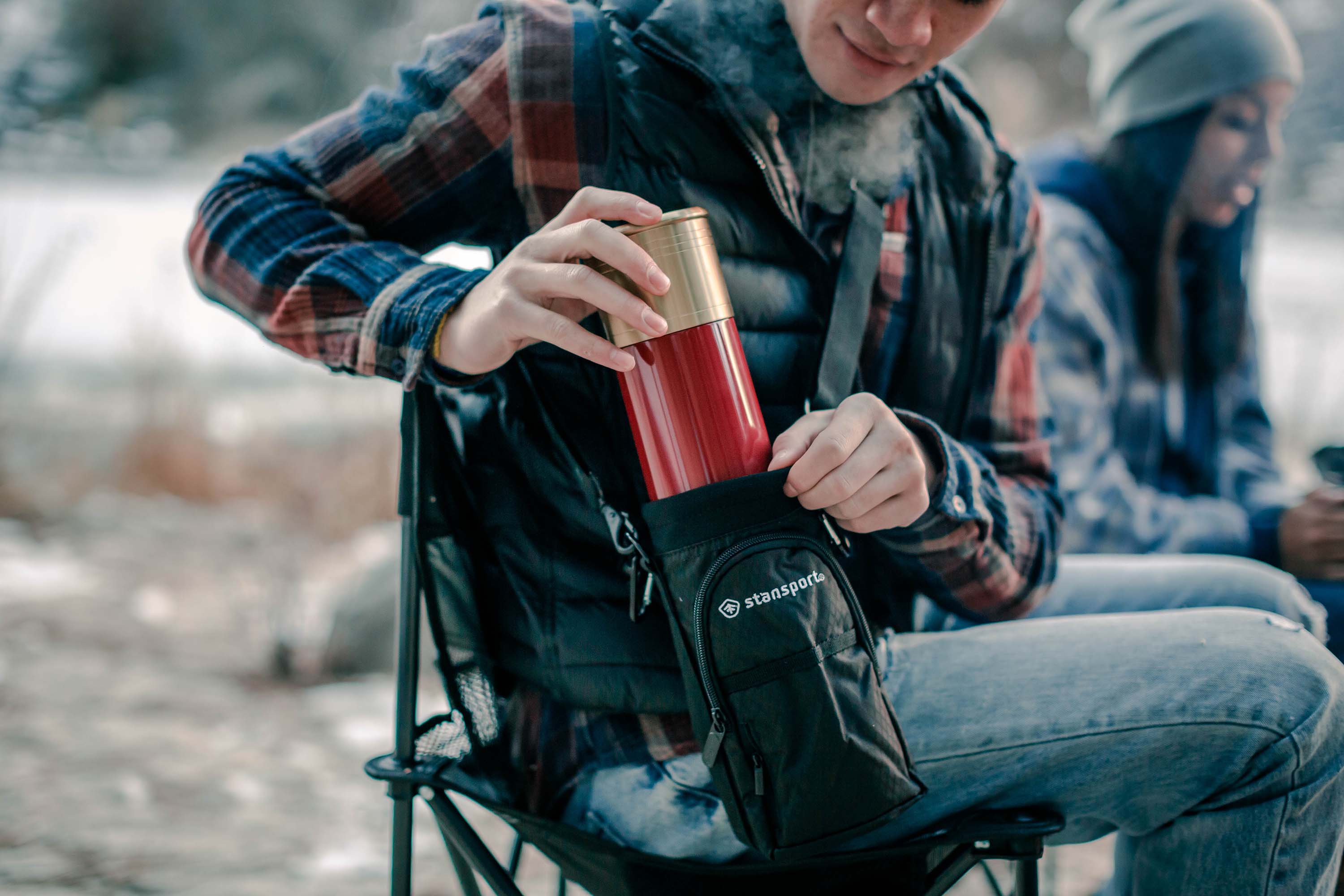 12 Ga Shotshell Thermal Bottle - 25 Oz - Red-eSafety Supplies, Inc