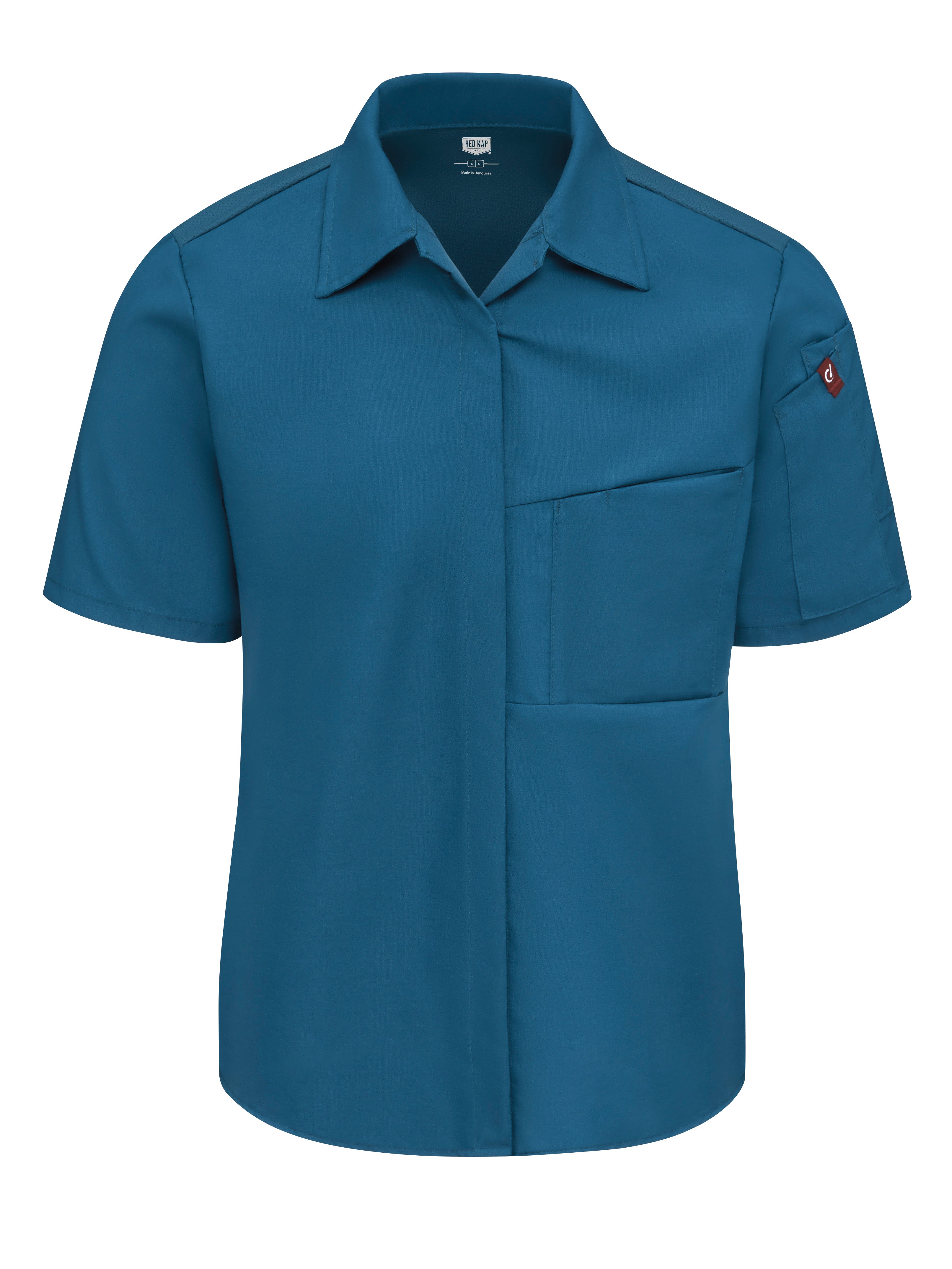 Women's Airflow Cook Shirt with OilBlok 501W - Teal with Teal Mesh-eSafety Supplies, Inc