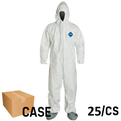 Dupont - Tyvek Disposable Coveralls with Hood and Boots - Case-eSafety Supplies, Inc
