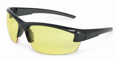 Uvex Mercury Safety Glasses With Black And Gray Frame And Amber Hard Coat Anti Scratch Lens (10 Pairs)-eSafety Supplies, Inc