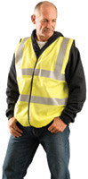 Classic Flame Resistant Cotton Solid Vest Dual Stripe-eSafety Supplies, Inc