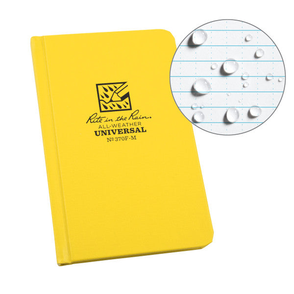 Mini Bound Book - Fabrikoid Cover - Universal - Yellow-eSafety Supplies, Inc