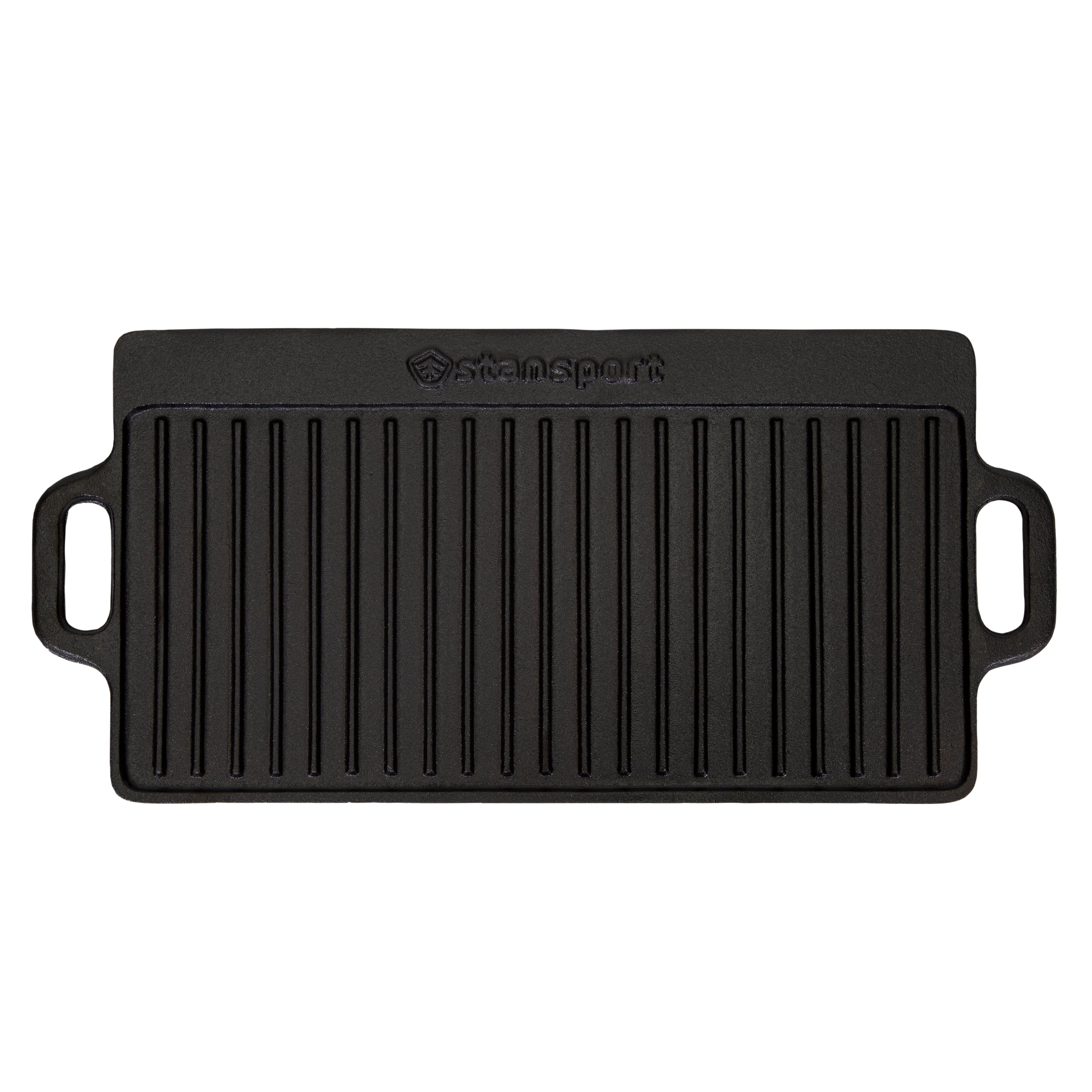 Cast Iron Griddle - 9 In X 20 In - Pre-Seasoned-eSafety Supplies, Inc